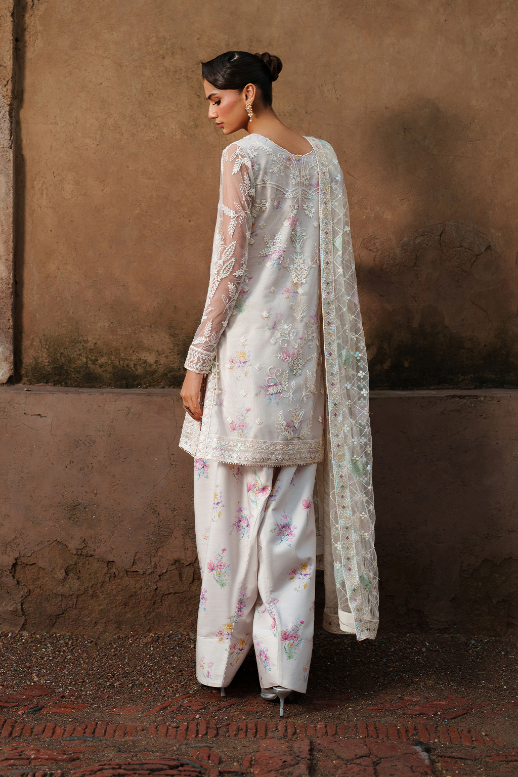 Iznik | Festive Formal | UE-534 Embroidered Net - House Of Hania