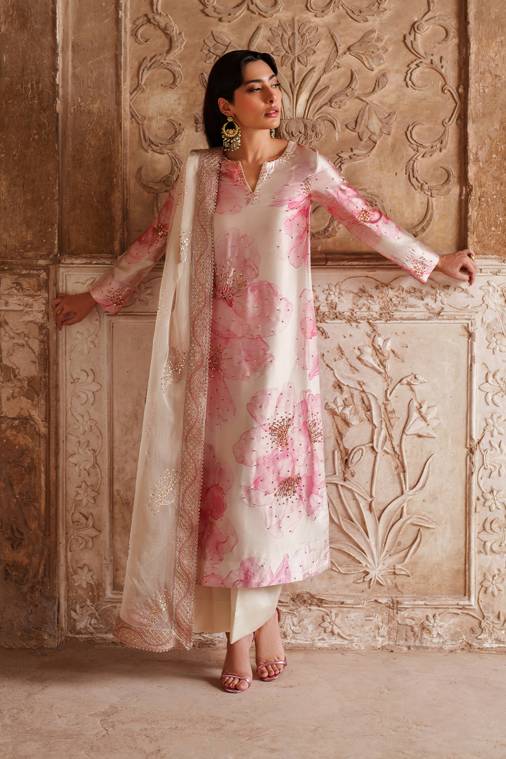 Iznik | Festive Formal | UE-547 Printed Charmeuse - House Of Hania