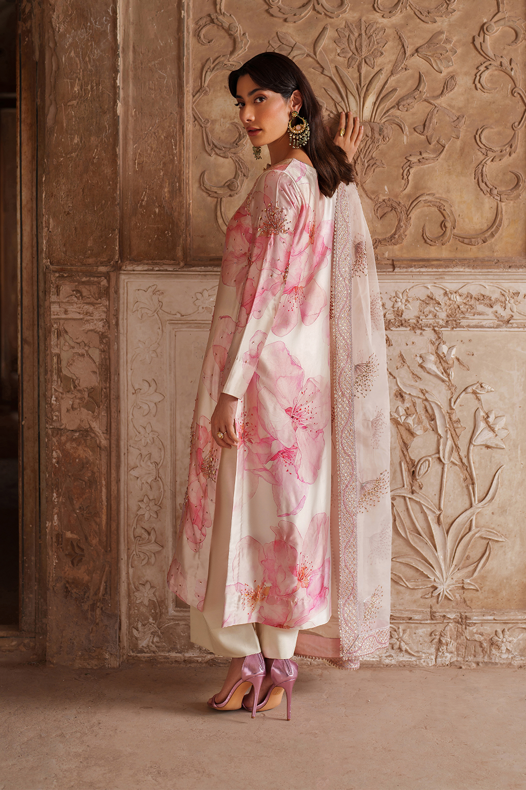Iznik | Festive Formal | UE-547 Printed Charmeuse - House Of Hania