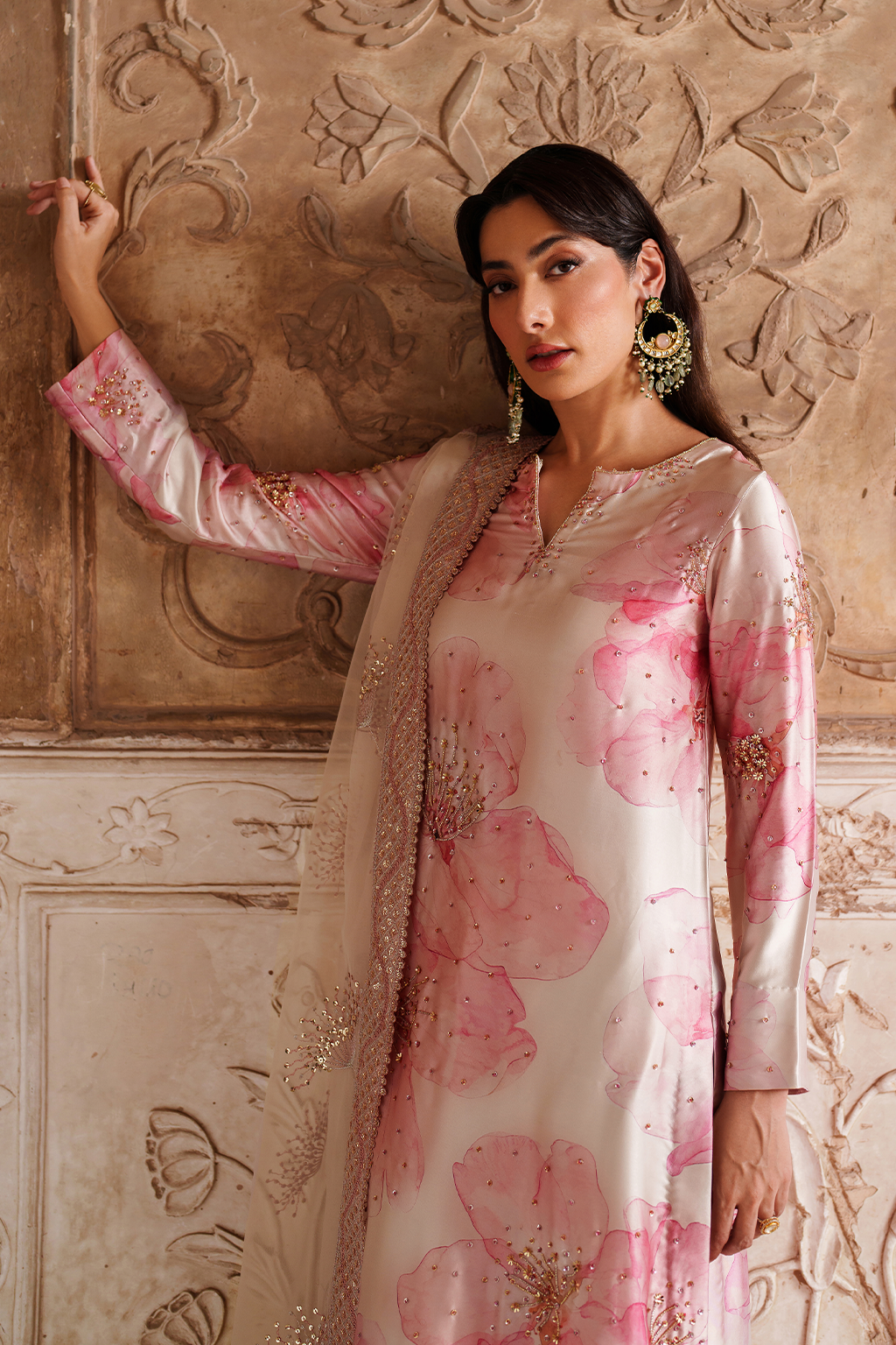 Iznik | Festive Formal | UE-547 Printed Charmeuse - House Of Hania