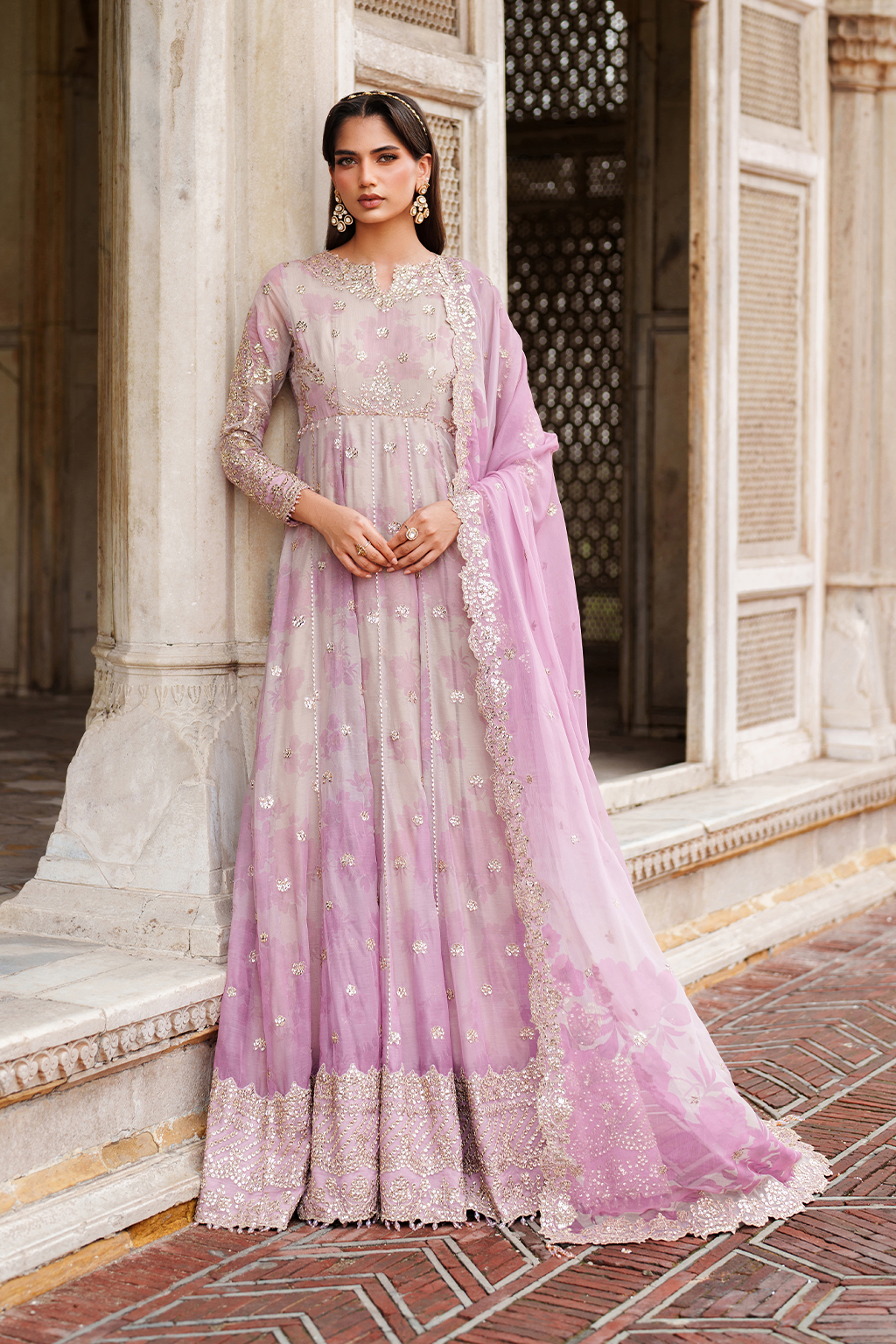 Iznik | Festive Formal | UE-555 Printed Chiffon - House Of Hania