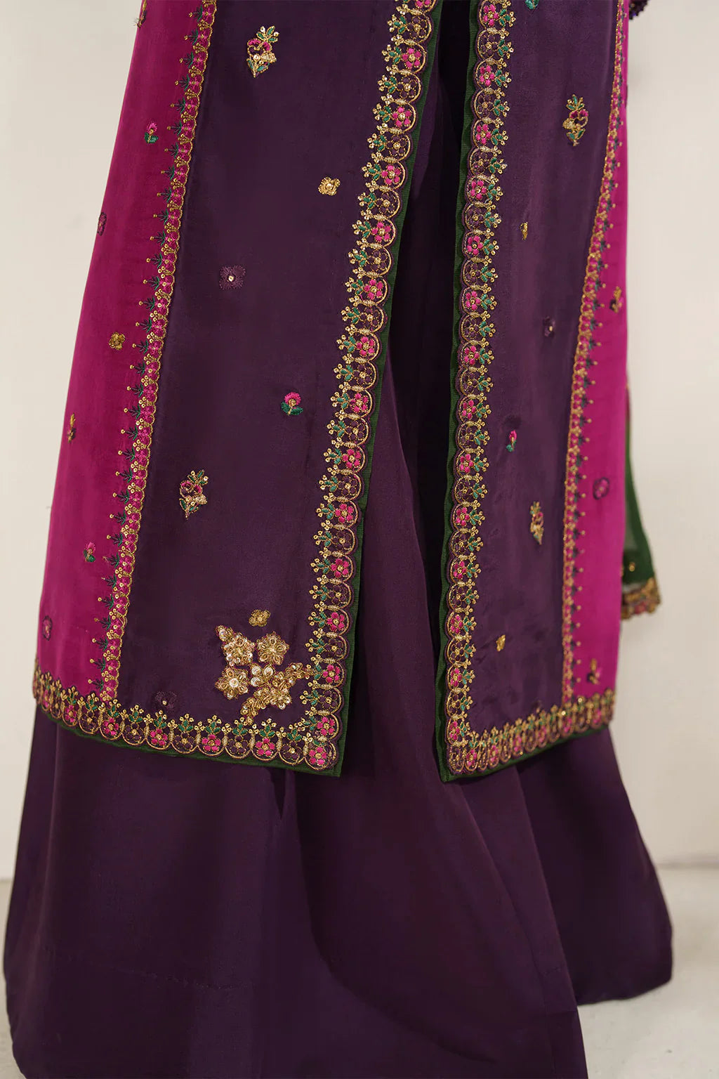 Iznik | Festive Formals | UE-611 Embroidered Ramen Silk - House Of Hania