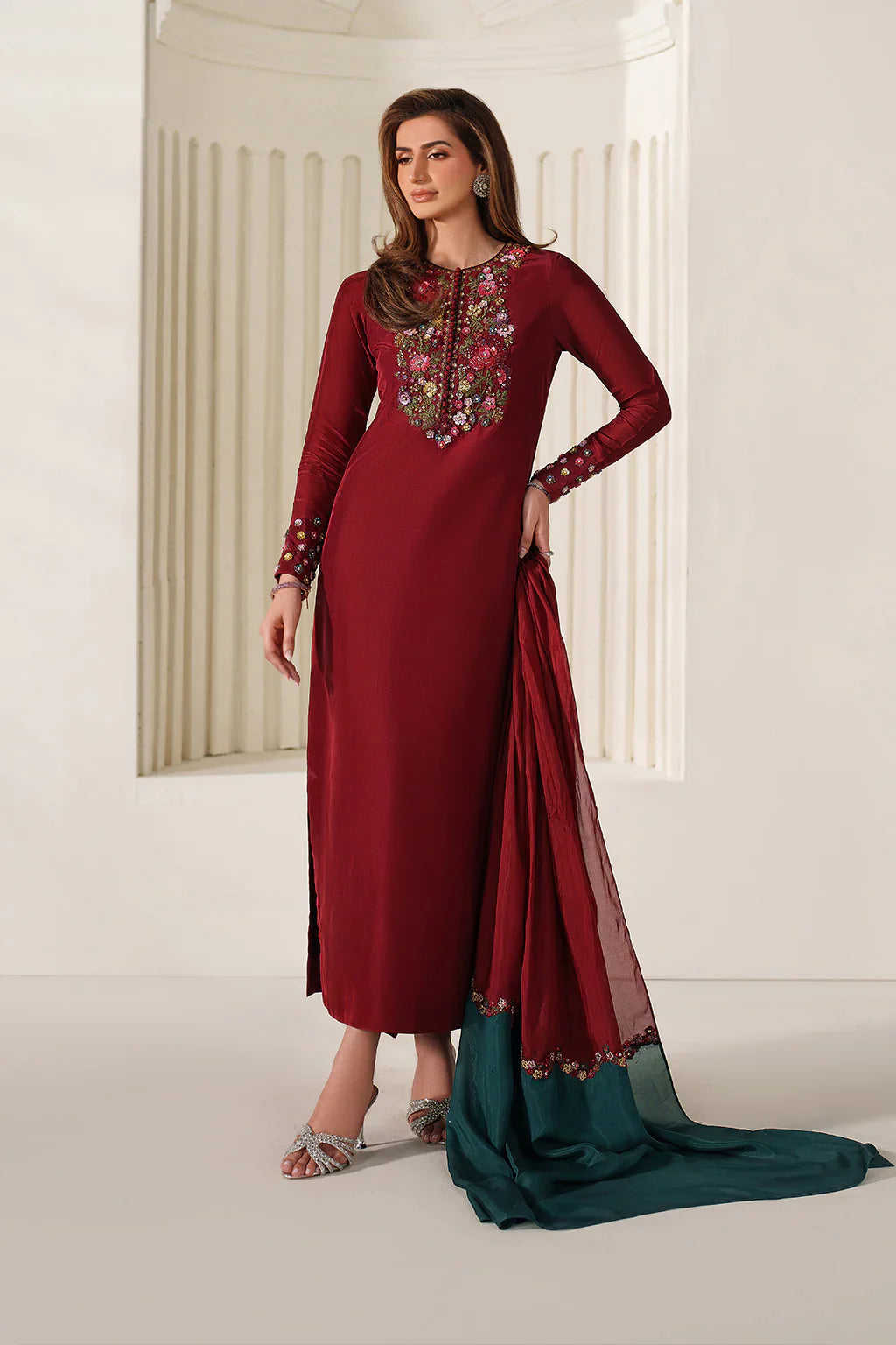 Iznik | Festive Formals | UE-612 Ramen Silk - House Of Hania