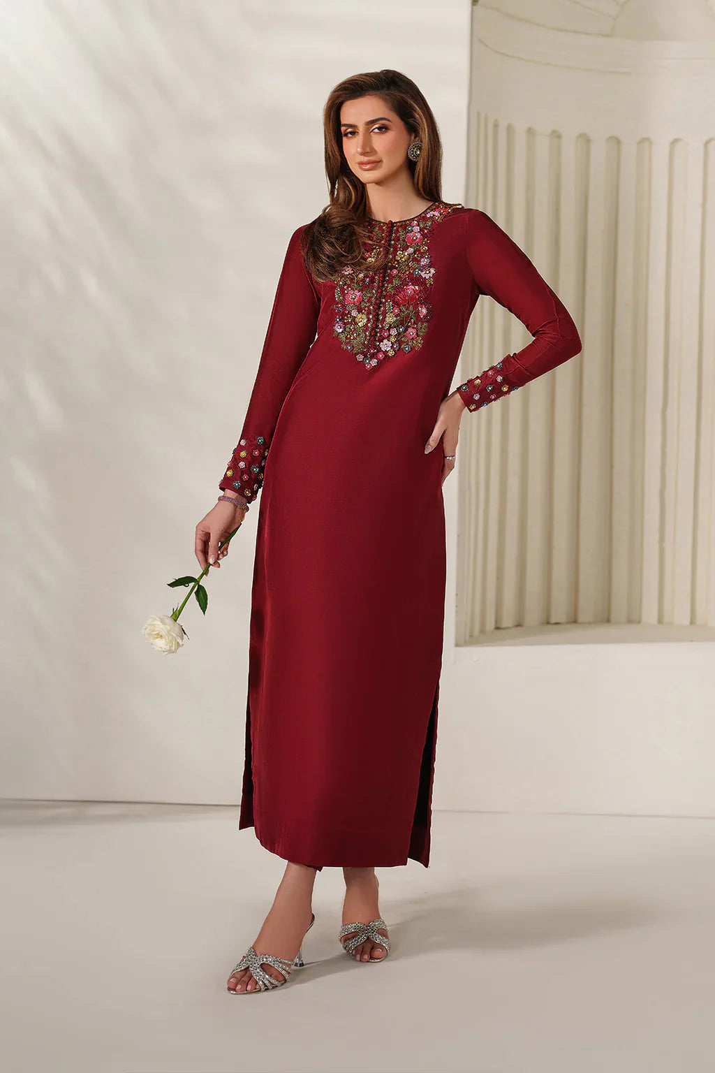 Iznik | Festive Formals | UE-612 Ramen Silk - House Of Hania