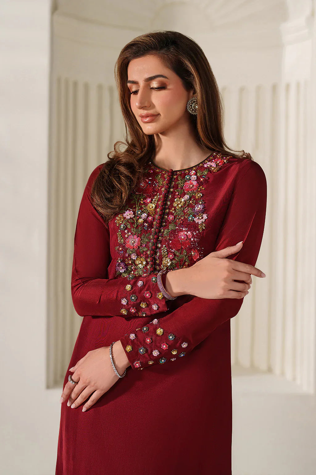Iznik | Festive Formals | UE-612 Ramen Silk - House Of Hania