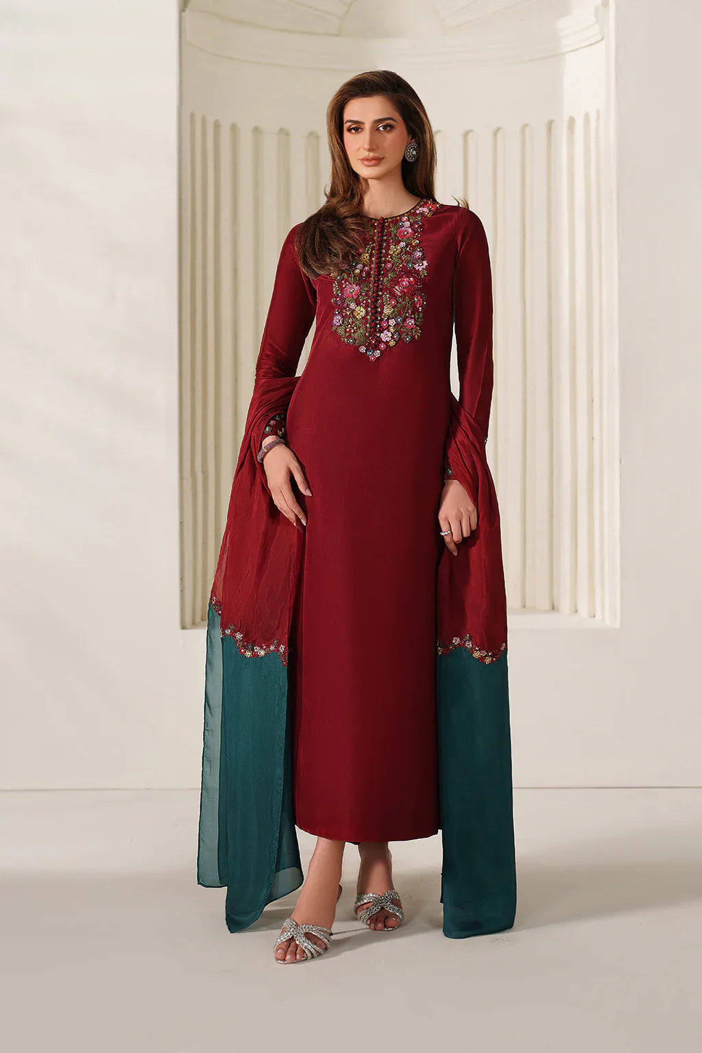 Iznik | Festive Formals | UE-612 Ramen Silk - House Of Hania