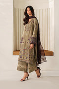 Iznik | Festive Formals | UE-614 Embroidered Ramen Silk - House Of Hania
