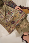 Iznik | Festive Formals | UE-614 Embroidered Ramen Silk - House Of Hania
