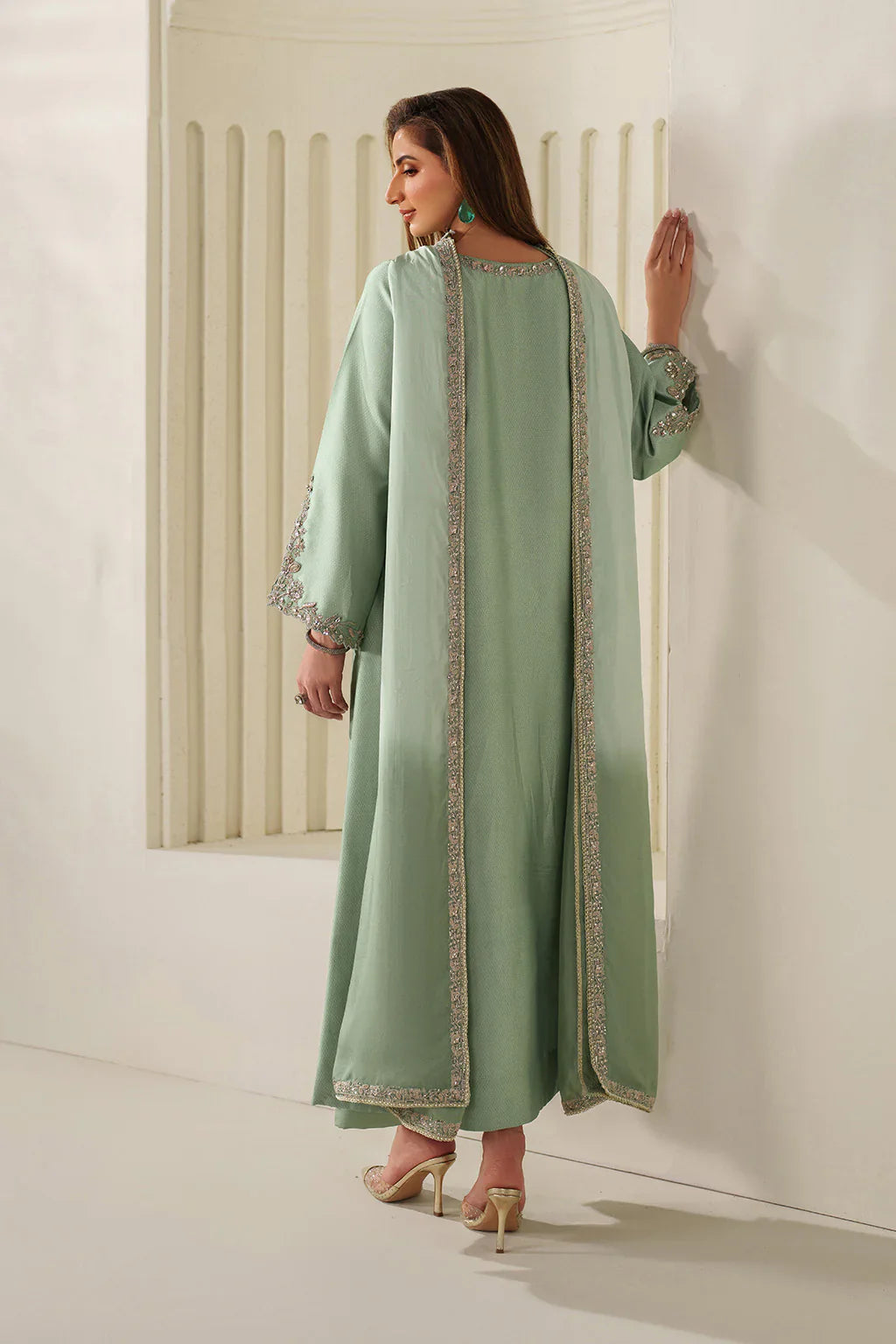 Iznik | Festive Formals | UE-615 Textured Silk - House Of Hania