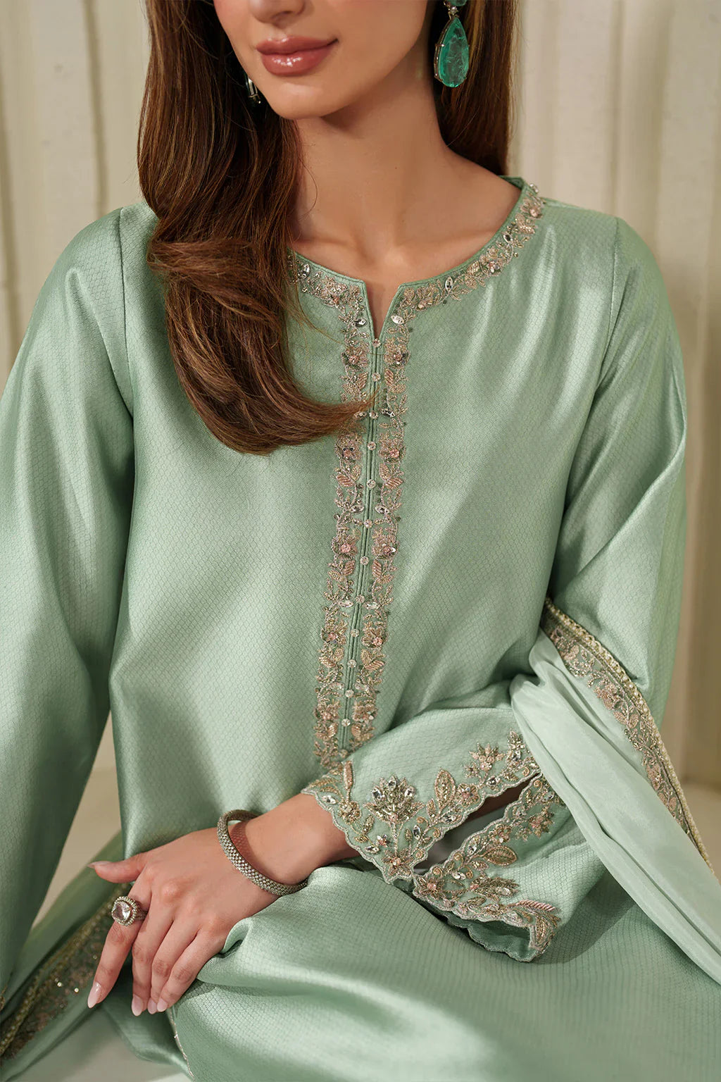 Iznik | Festive Formals | UE-615 Textured Silk - House Of Hania