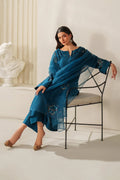 Iznik | Festive Formals | UE-616 Embroidered Ramen Silk - House Of Hania