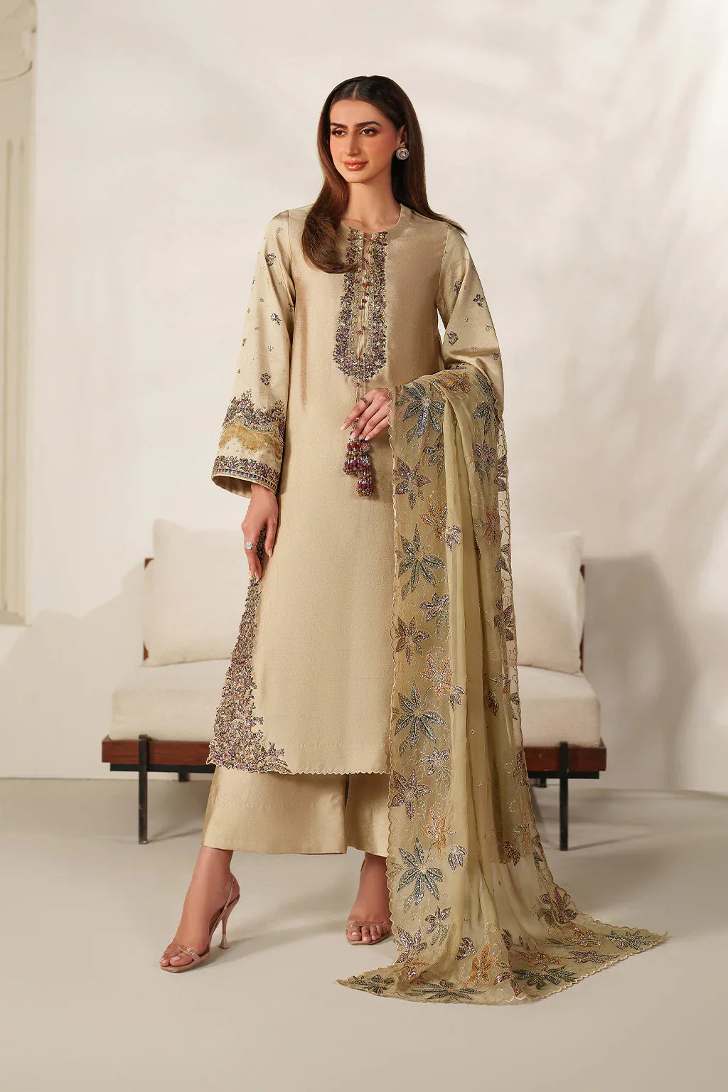 Iznik | Festive Formals | UE-617 Sheesha Silk - House Of Hania