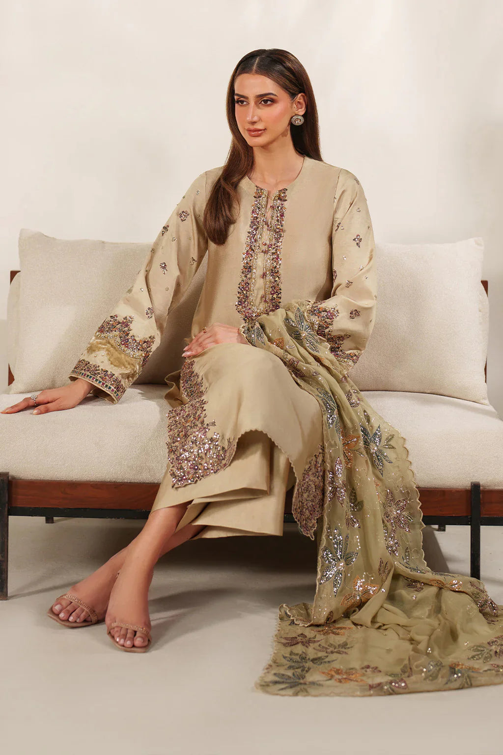 Iznik | Festive Formals | UE-617 Sheesha Silk - House Of Hania