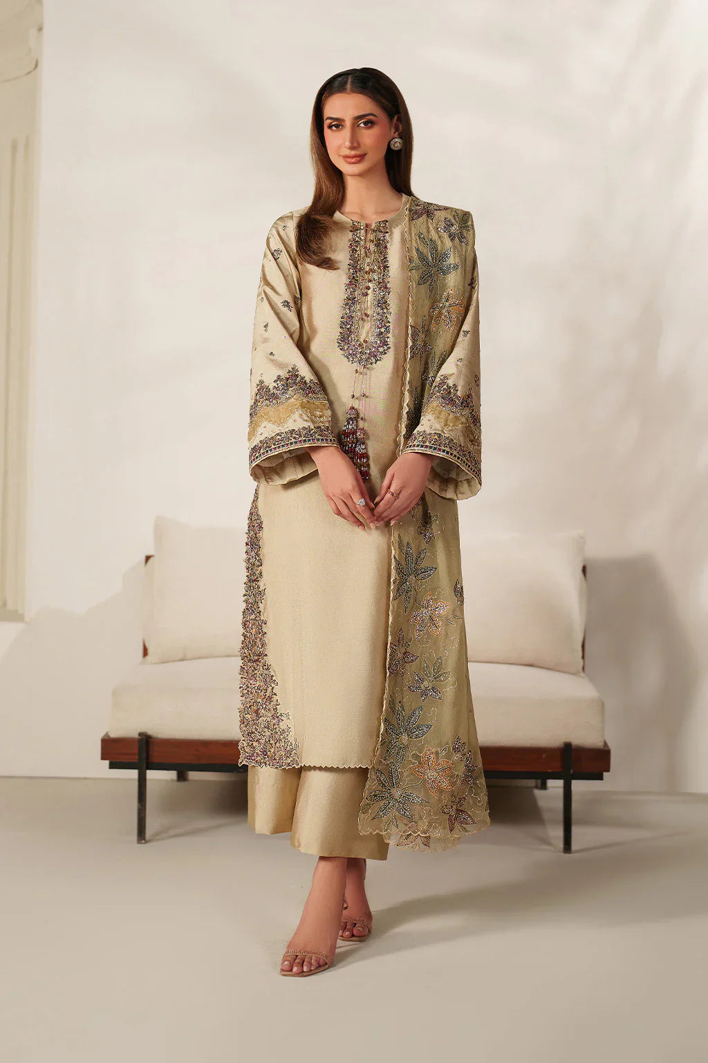 Iznik | Festive Formals | UE-617 Sheesha Silk - House Of Hania