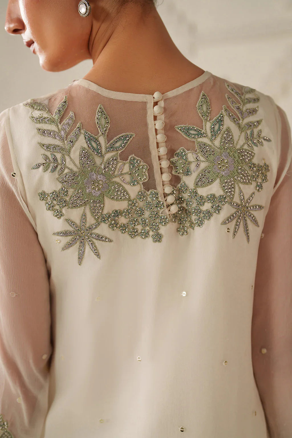 Iznik | Festive Formals | UE-620 Embroidered Chiffon - House Of Hania