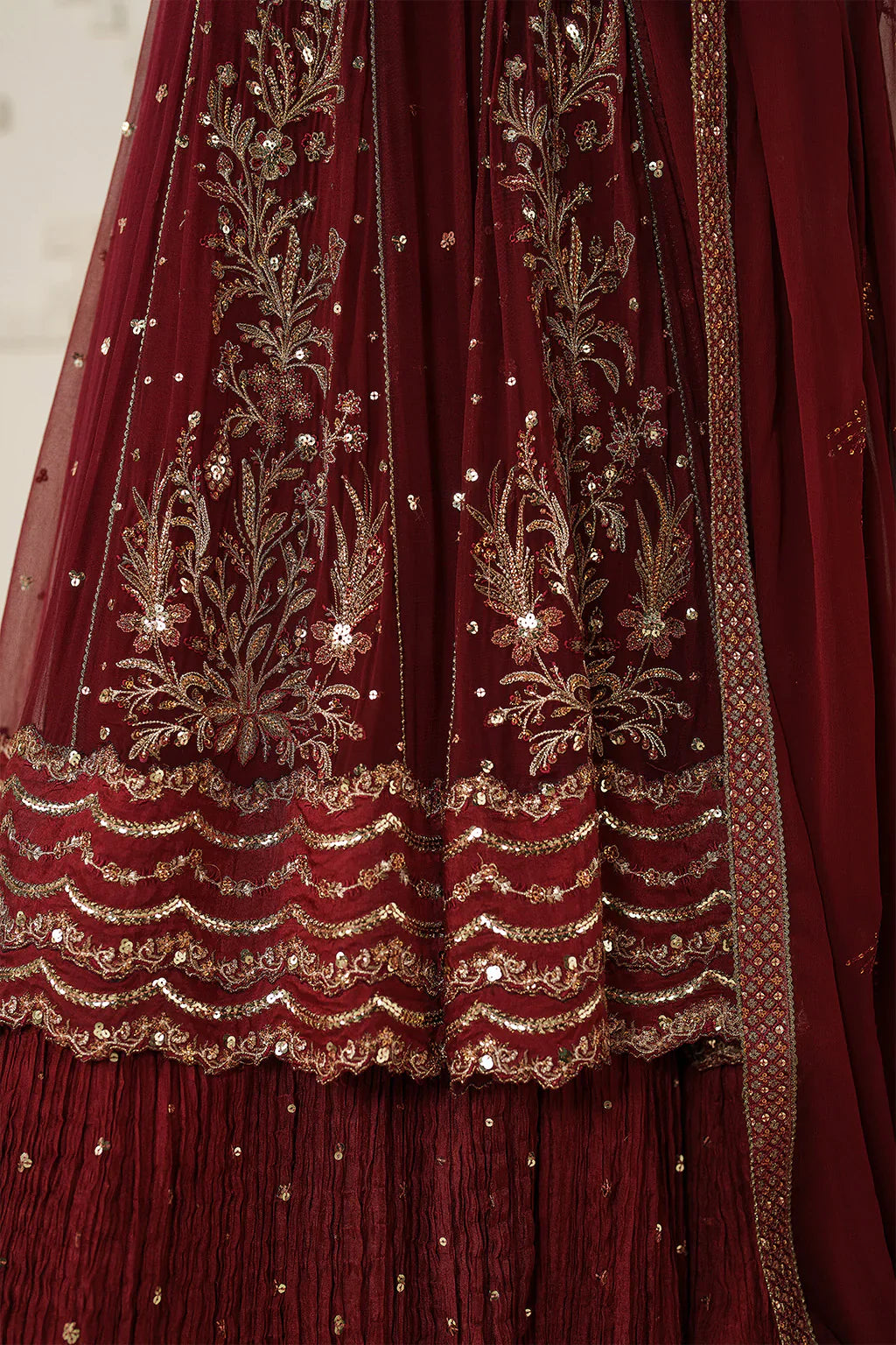 Iznik | Festive Formals | UE-622 Embroidered Chiffon - House Of Hania