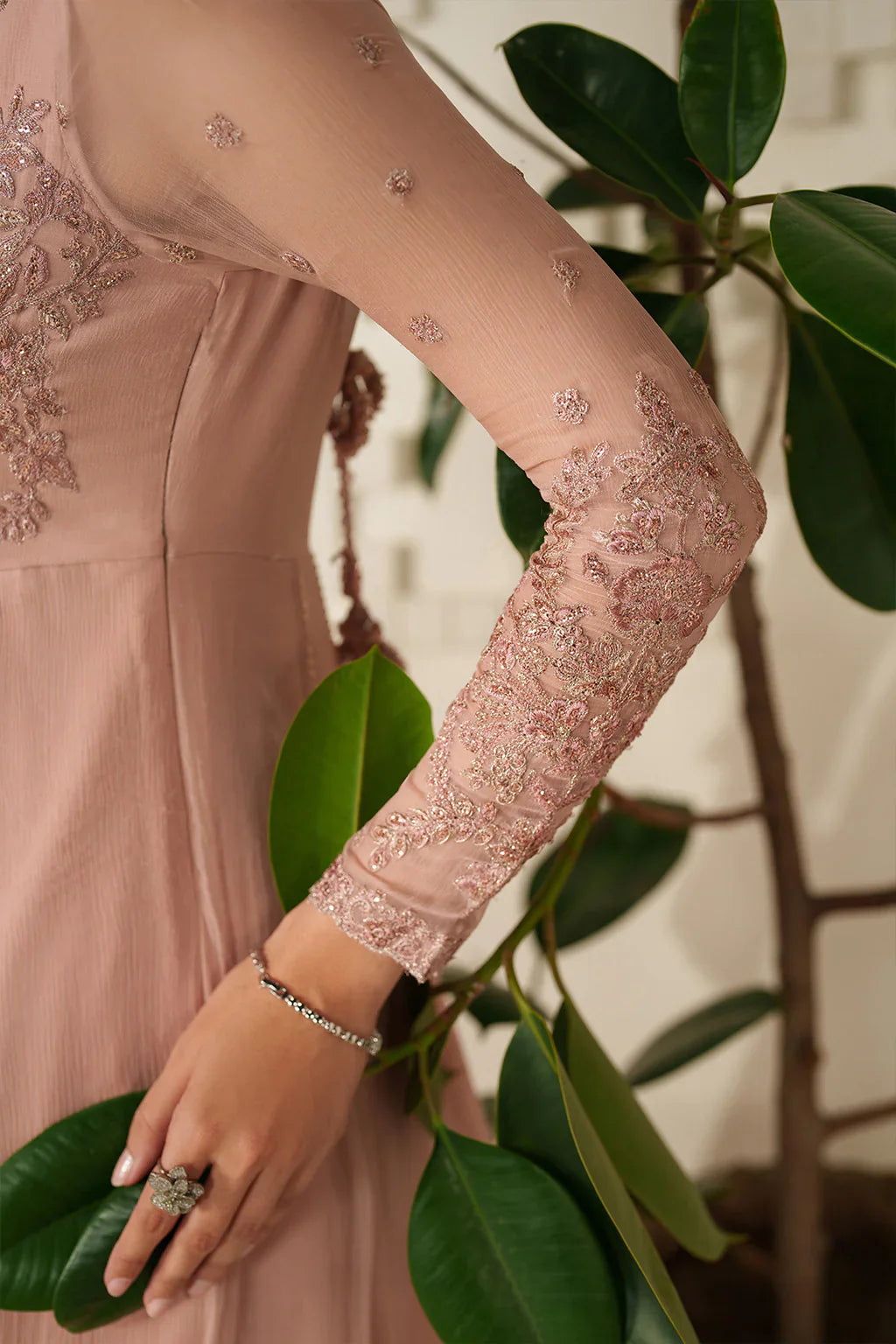 Iznik | Festive Formals | UE-623 Embroidered Chiffon - House Of Hania