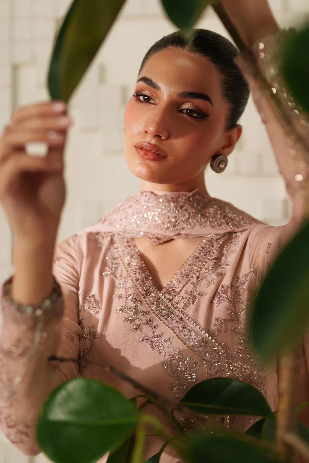 Iznik | Festive Formals | UE-623 Embroidered Chiffon - House Of Hania