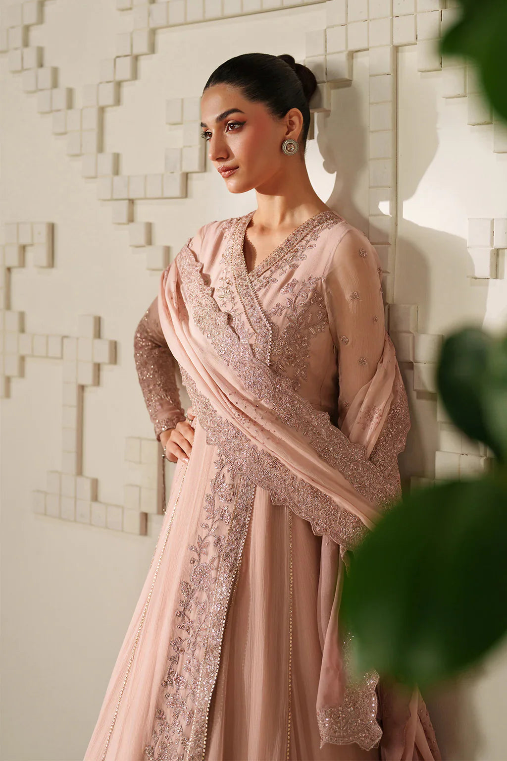 Iznik | Festive Formals | UE-623 Embroidered Chiffon - House Of Hania