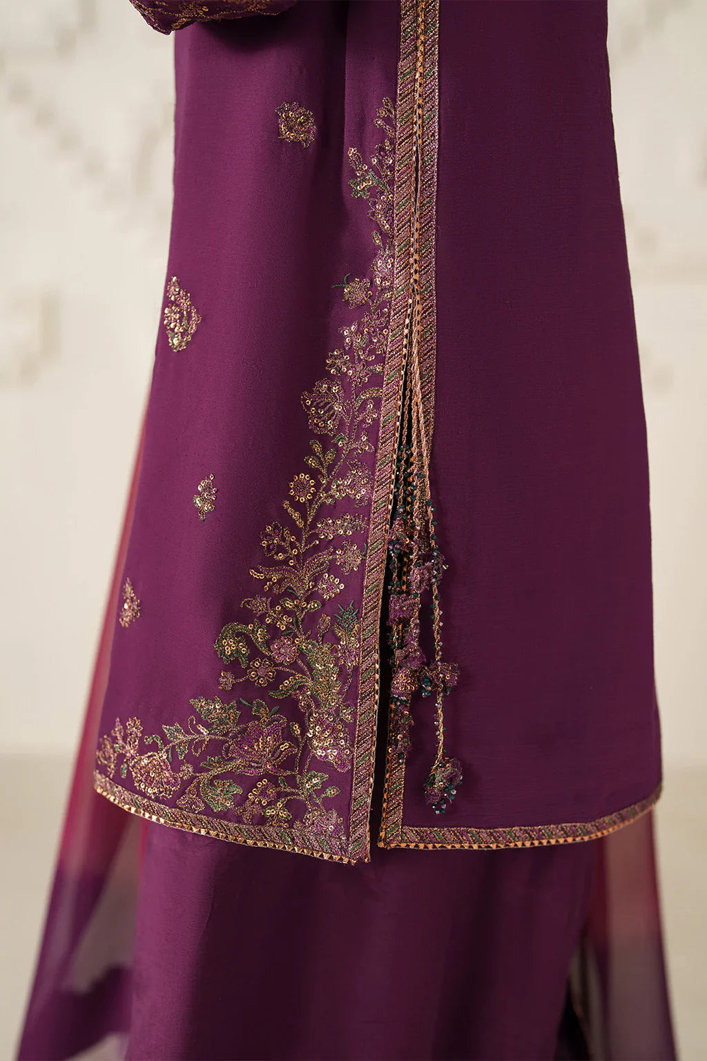 Iznik | Festive Formals | UE-624 Embroidered Chiffon - House Of Hania