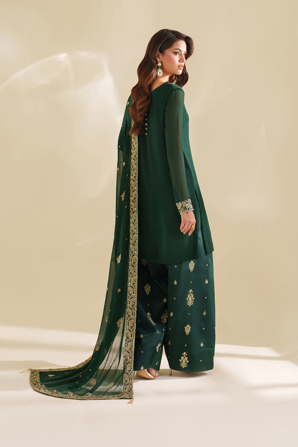 Iznik I Festive Formal I CC-75 Embroidered Chiffon - House Of Hania