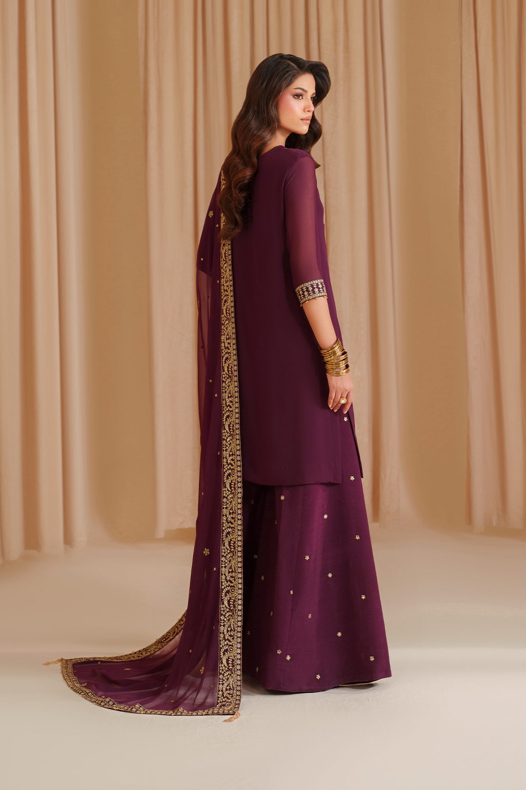 Iznik I Festive Formal I CC-76 Embroidered Chiffon - House Of Hania