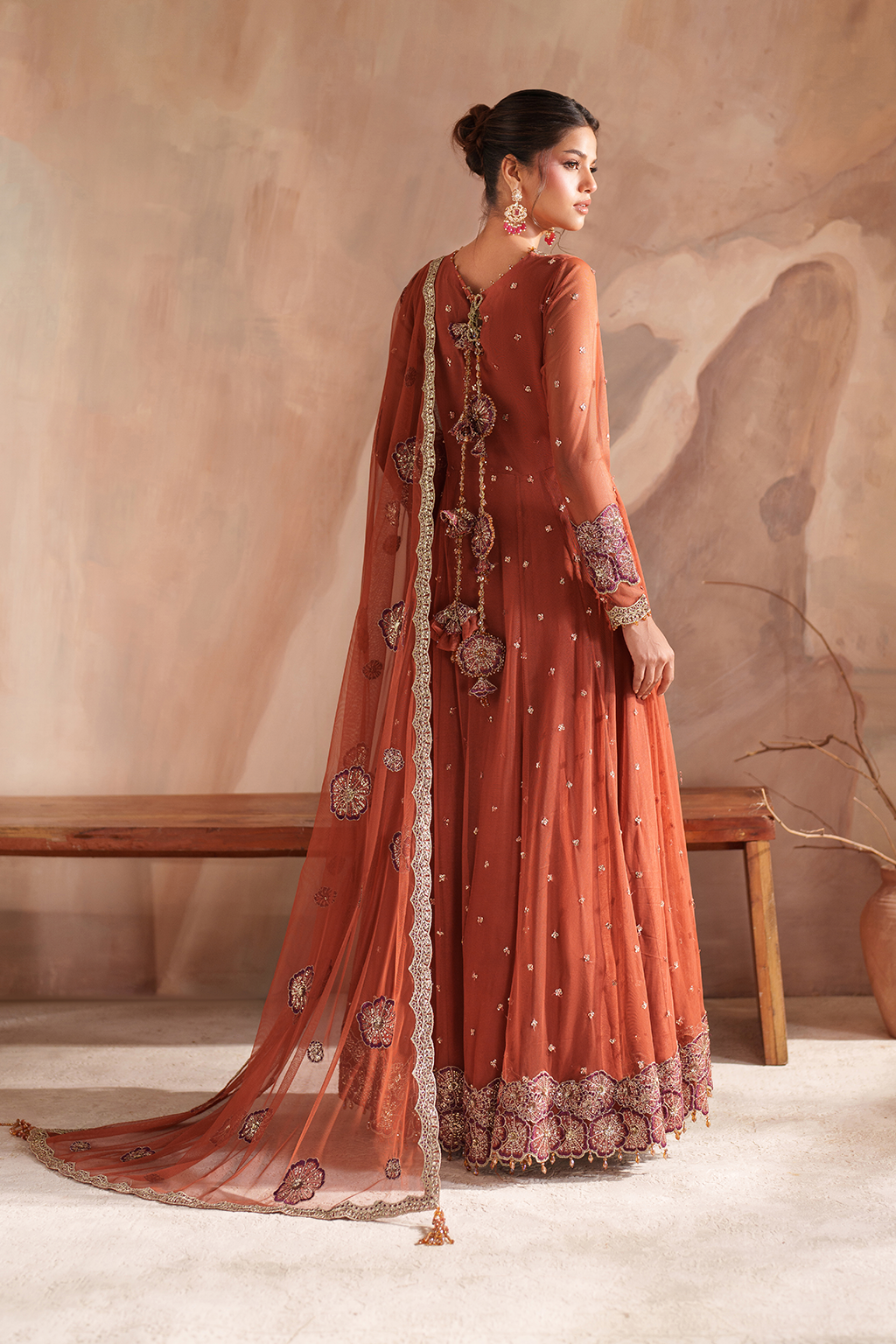Iznik I Festive Formal I CC-78 Embroidered Net - House Of Hania