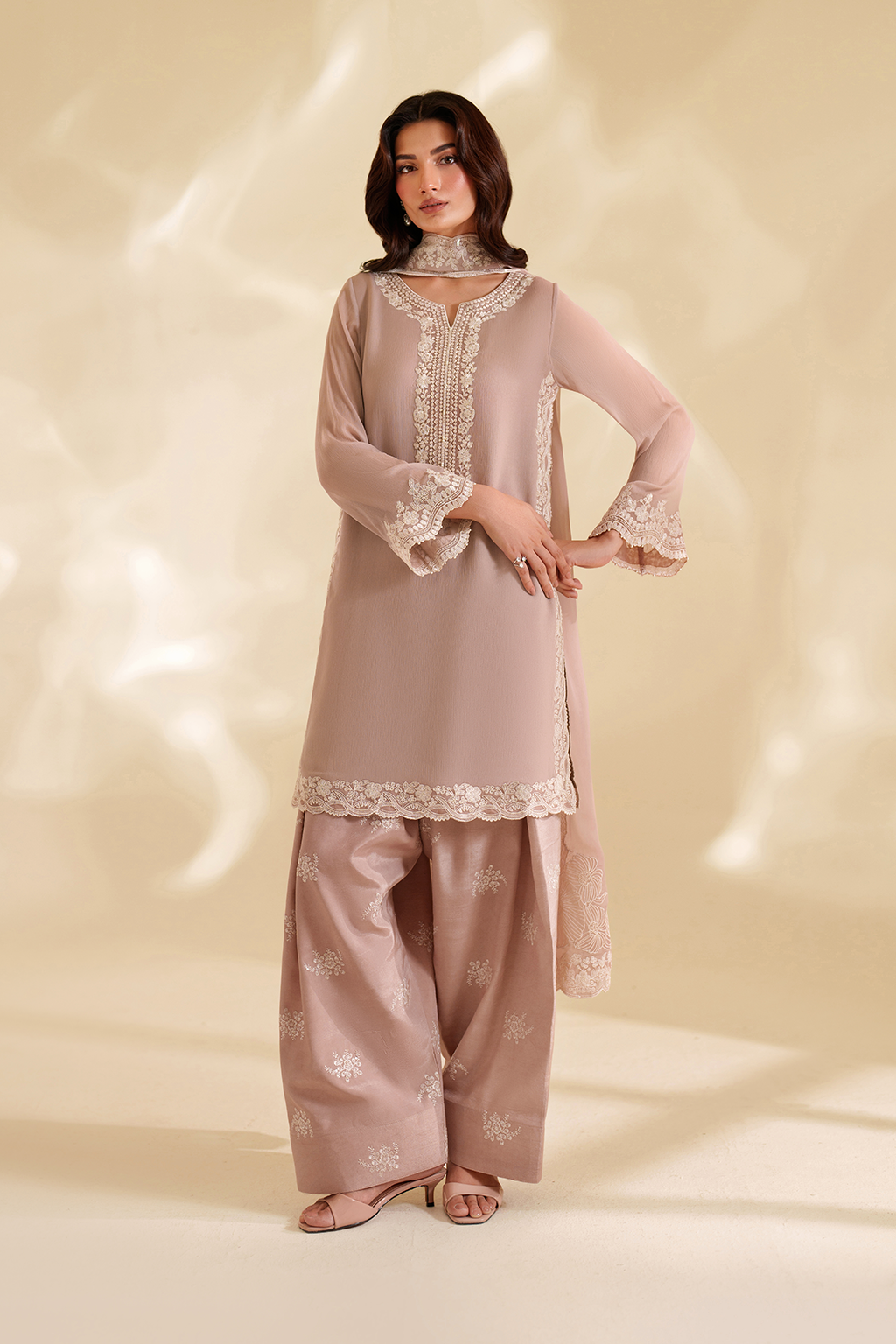 Iznik I Festive Formal I CC-79 Embroidered Chiffon - House Of Hania