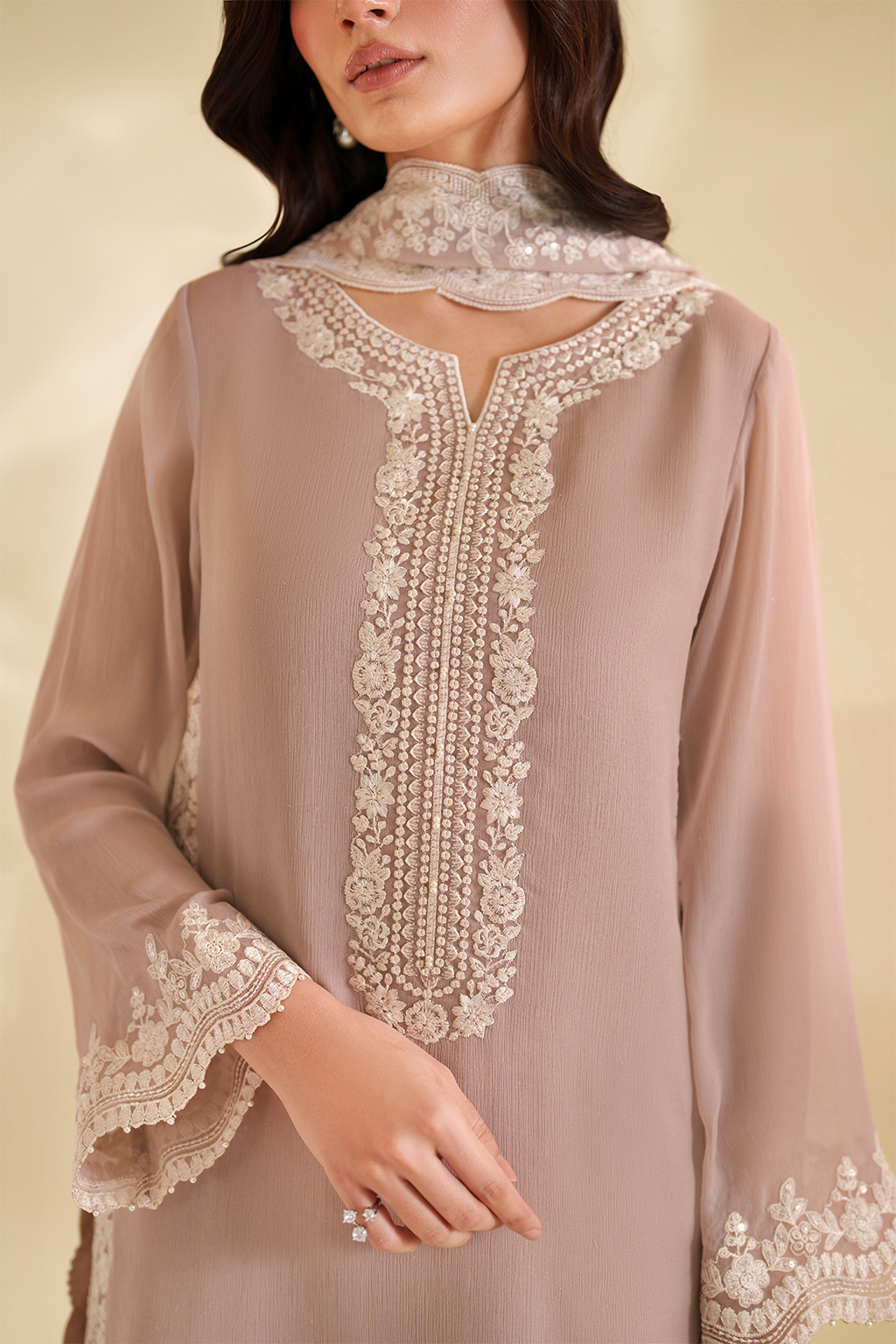 Iznik I Festive Formal I CC-79 Embroidered Chiffon - House Of Hania