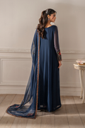 Iznik I Festive Formal I UE-412 Embroidered Chiffon - House Of Hania