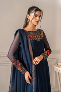 Iznik I Festive Formal I UE-412 Embroidered Chiffon - House Of Hania