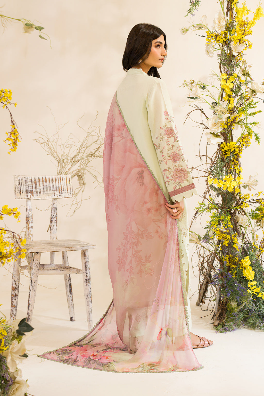 Iznik | Lawnkari 24 | UE-198 SILKGREEN - House Of Hania