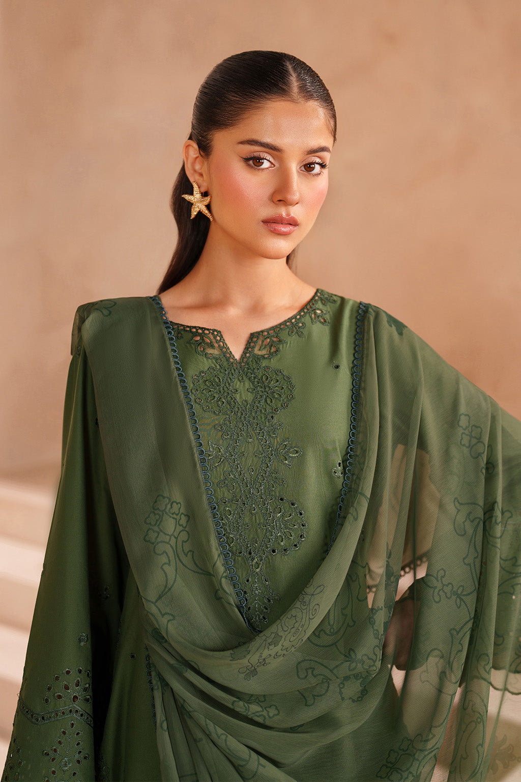 Iznik | Ramadan Edit | UE-603 Embroidered Lawn - House Of Hania