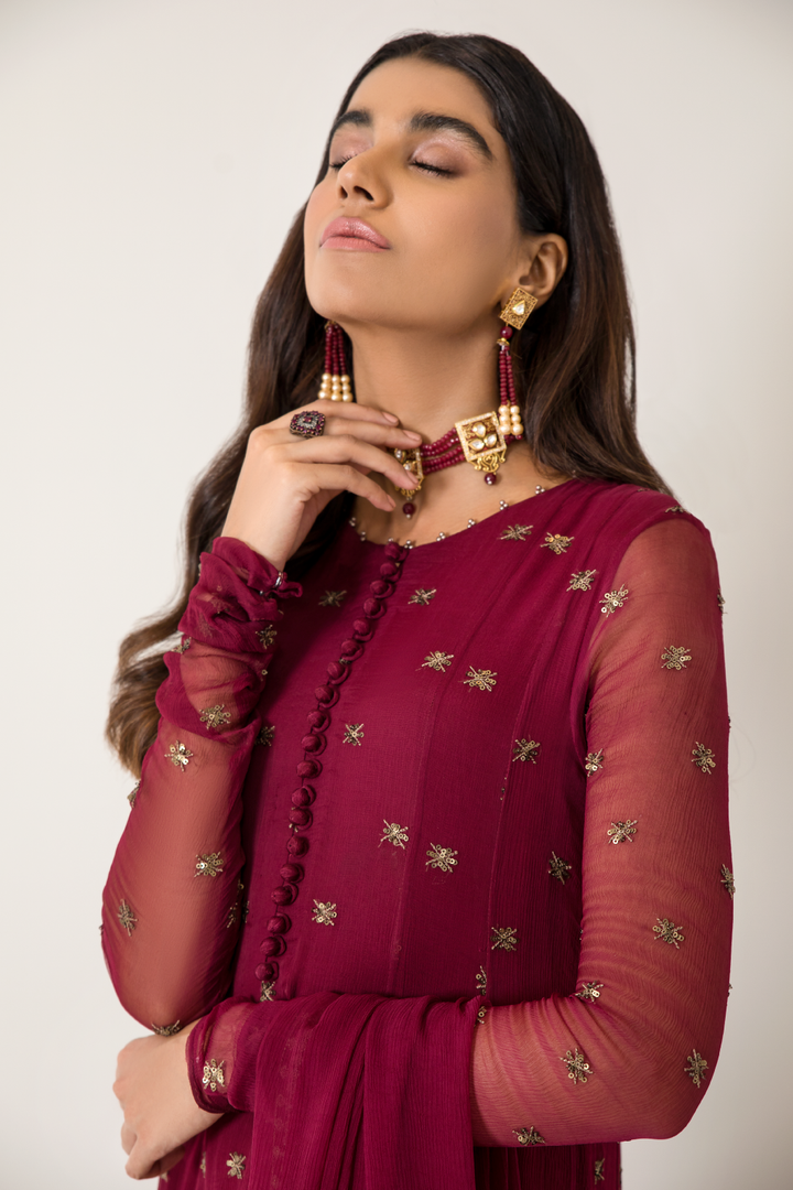 Iznik | Ready to Wear | IP-157 - RUBELLITE - House Of Hania