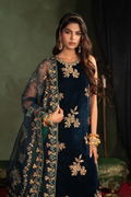 Iznik | Velvet 25 | IV-51 Embroidered Velvet - House Of Hania