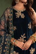 Iznik | Velvet 25 | IV-51 Embroidered Velvet - House Of Hania