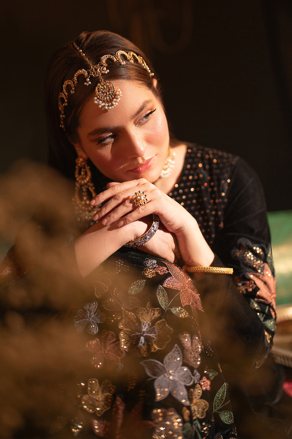 Iznik | Velvet 25 | IV-52 Embroidered Velvet - House Of Hania