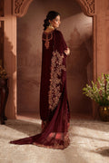 Iznik | Velvet 25 | IV-55 Embroidered Velvet - House Of Hania