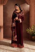 Iznik | Velvet 25 | IV-55 Embroidered Velvet - House Of Hania