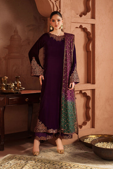 Iznik | Velvet 25 | IV-57 Embroidered Velvet - House Of Hania
