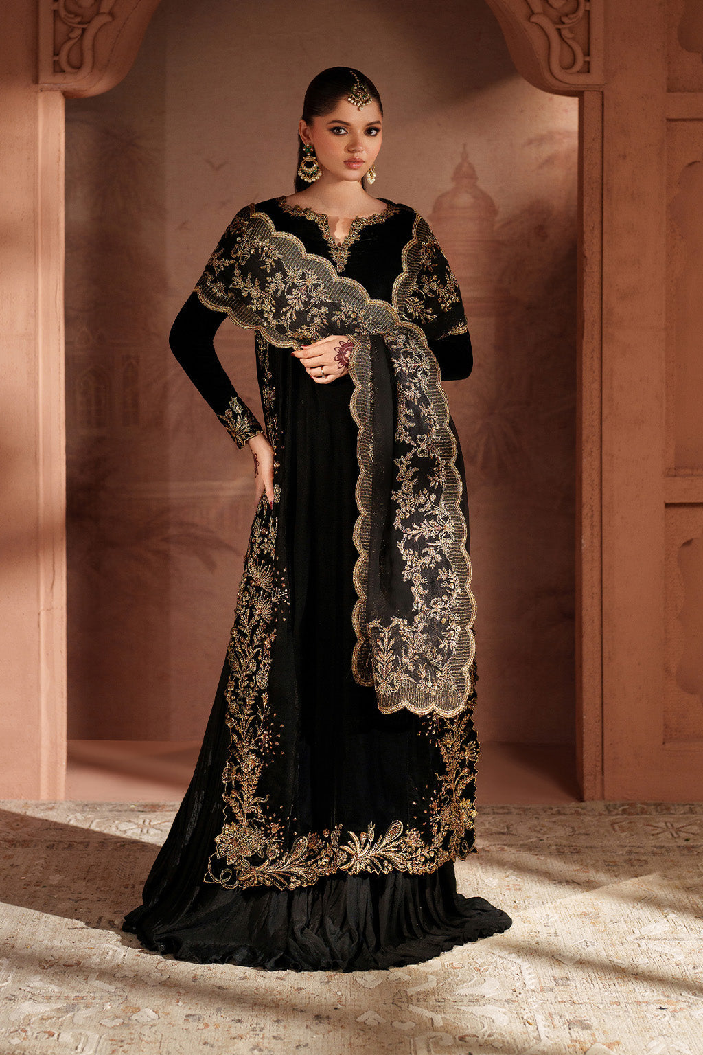 Iznik | Velvet 25 | IV-62 Embroidered Velvet - House Of Hania