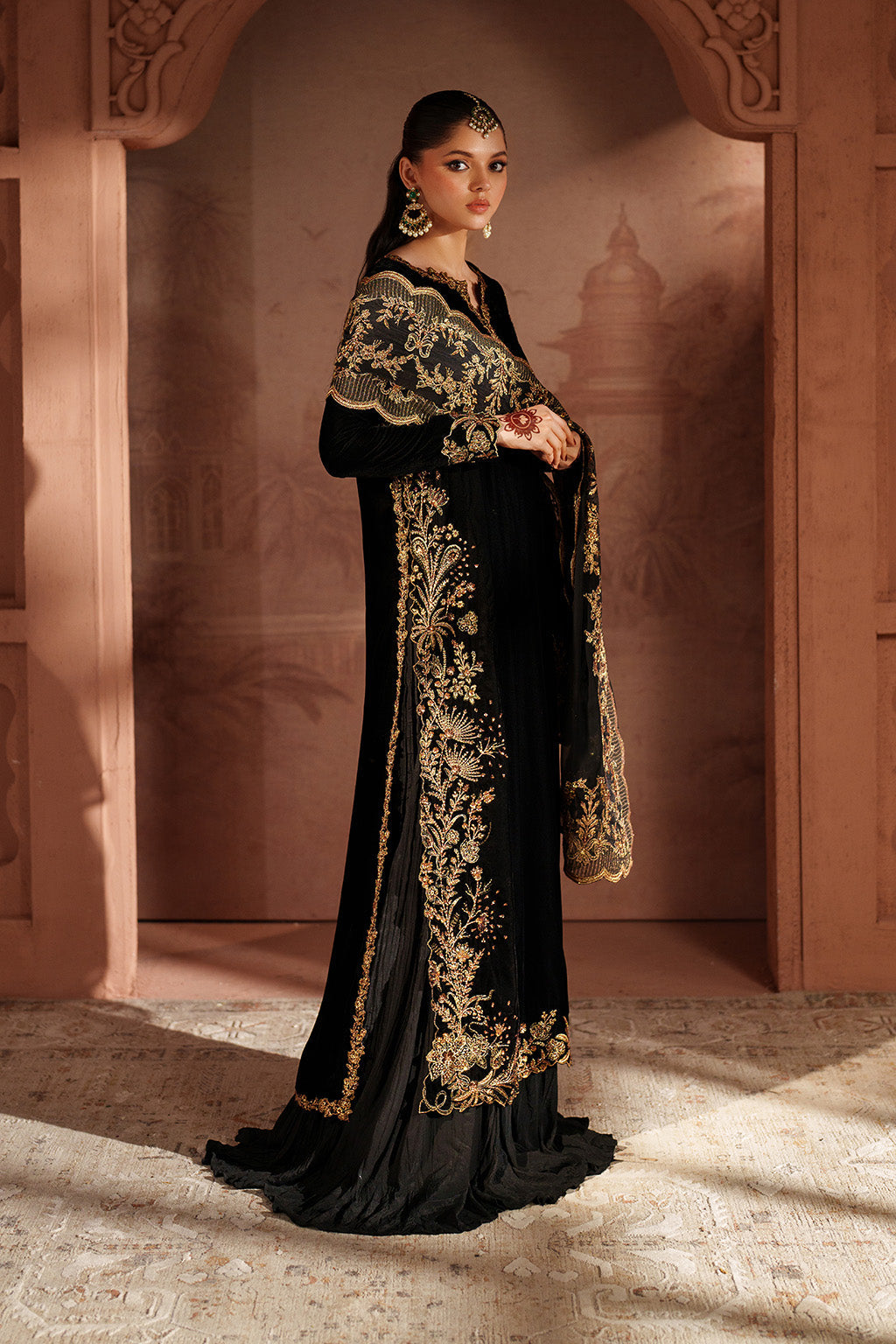 Iznik | Velvet 25 | IV-62 Embroidered Velvet - House Of Hania