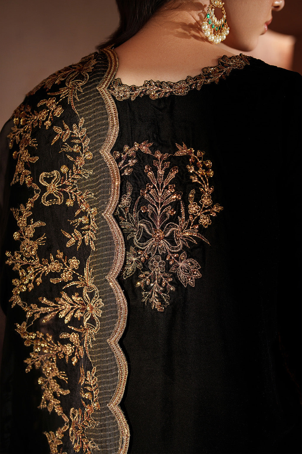 Iznik | Velvet 25 | IV-62 Embroidered Velvet - House Of Hania