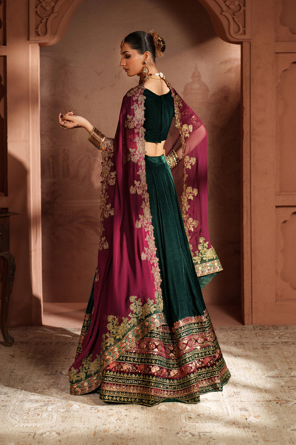 Iznik | Velvet 25 | IV-65 Embroidered Velvet - House Of Hania