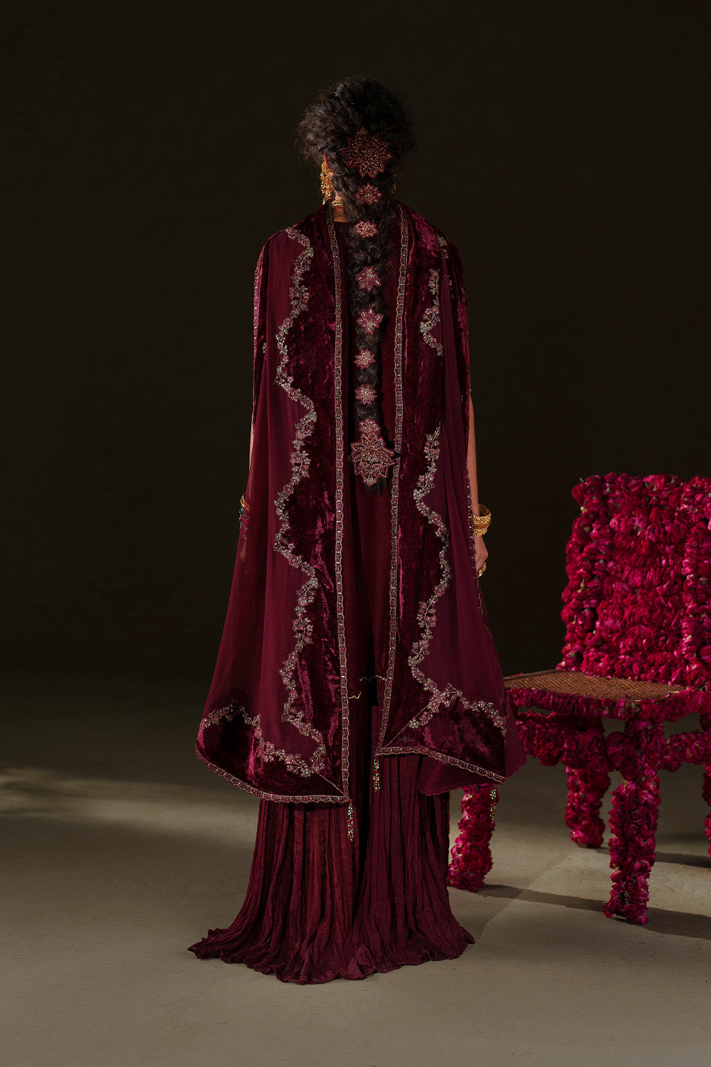 Iznik | Velvet 25 | IV-71 Embroidered Velvet - House Of Hania