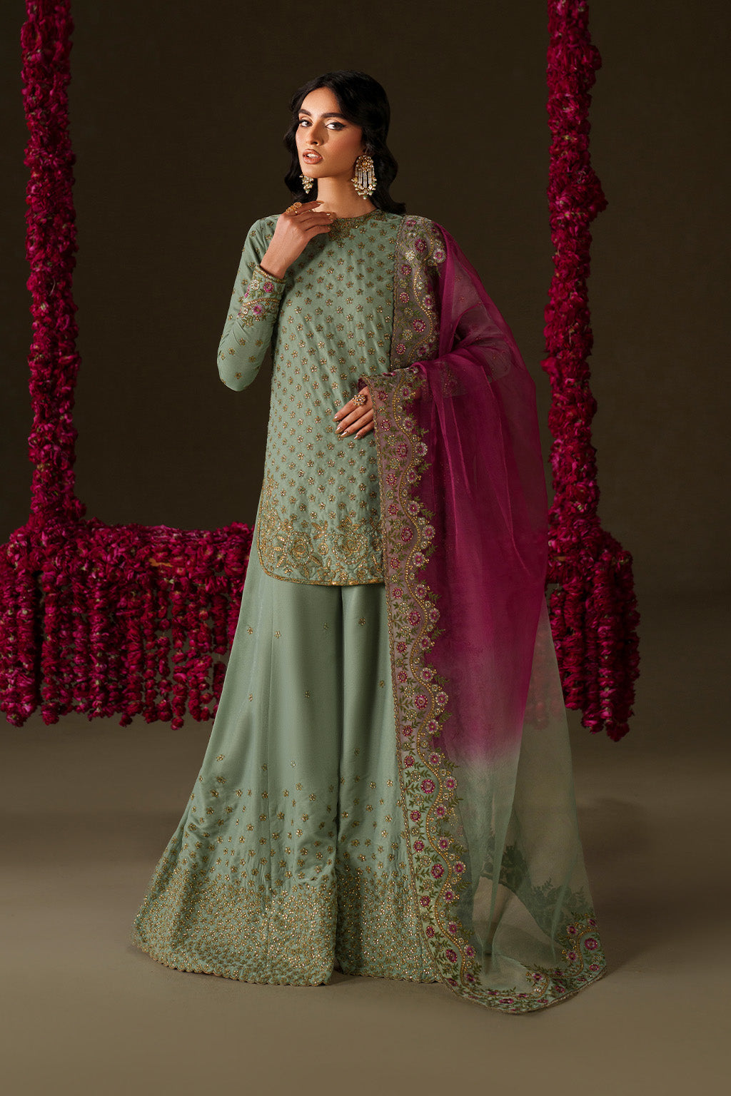 Iznik | Velvet 25 | IV-73 Embroidered Velvet - House Of Hania