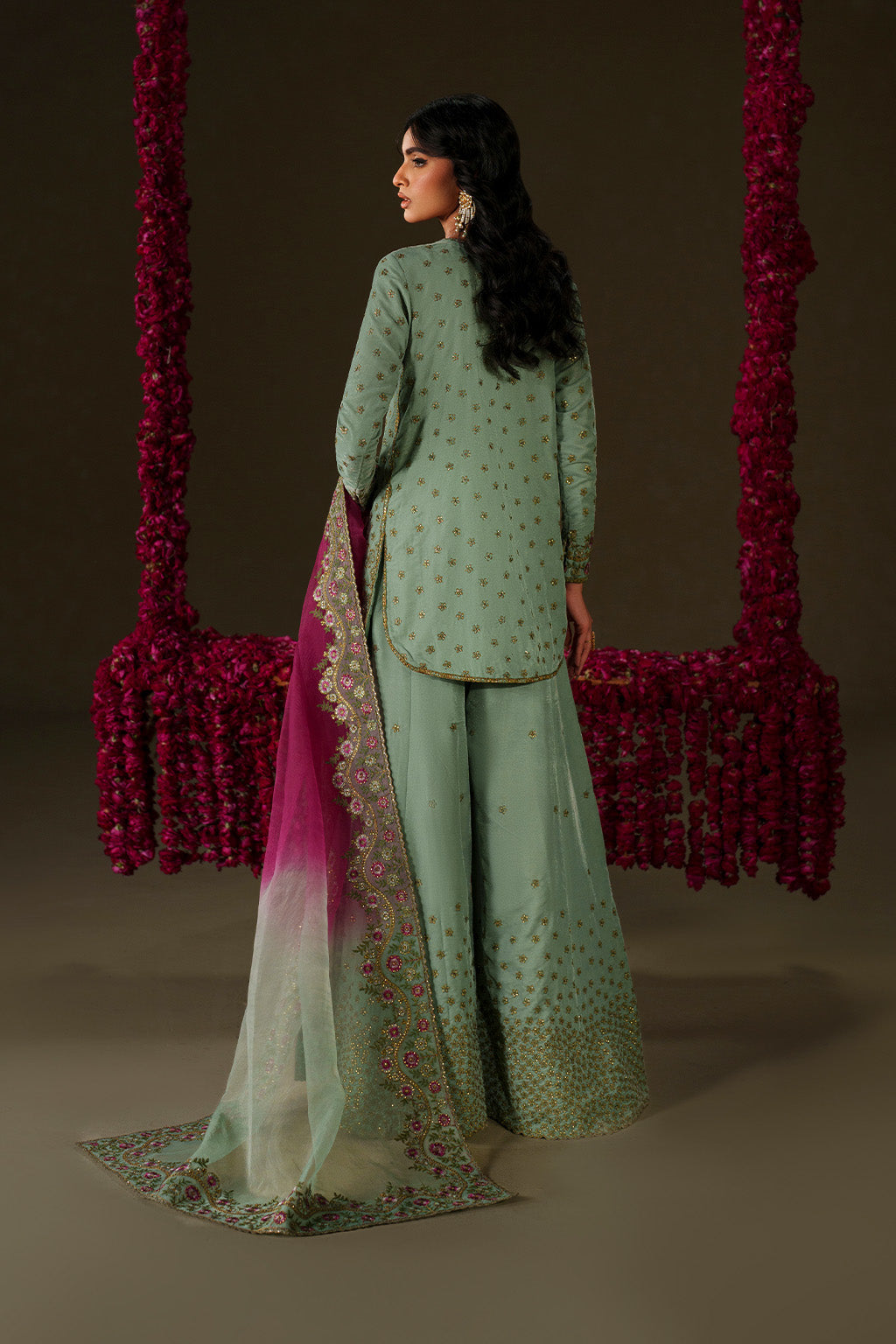 Iznik | Velvet 25 | IV-73 Embroidered Velvet - House Of Hania