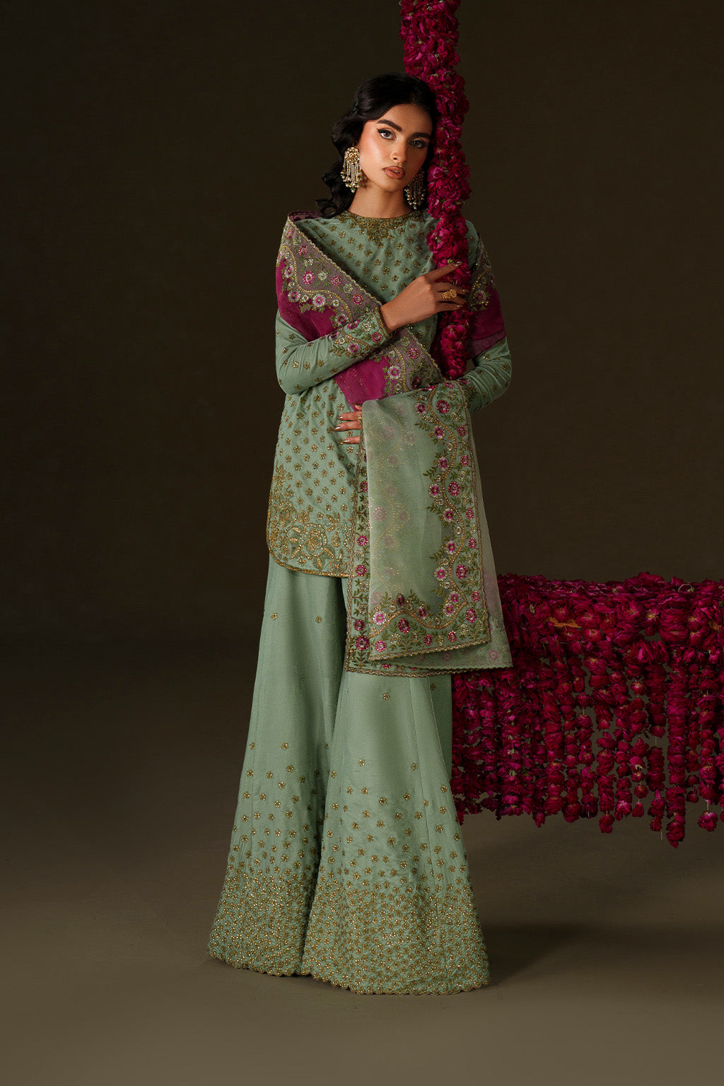 Iznik | Velvet 25 | IV-73 Embroidered Velvet - House Of Hania