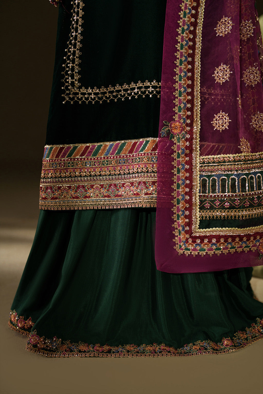 Iznik | Velvet 25 | IV-74 Embroidered Velvet - House Of Hania