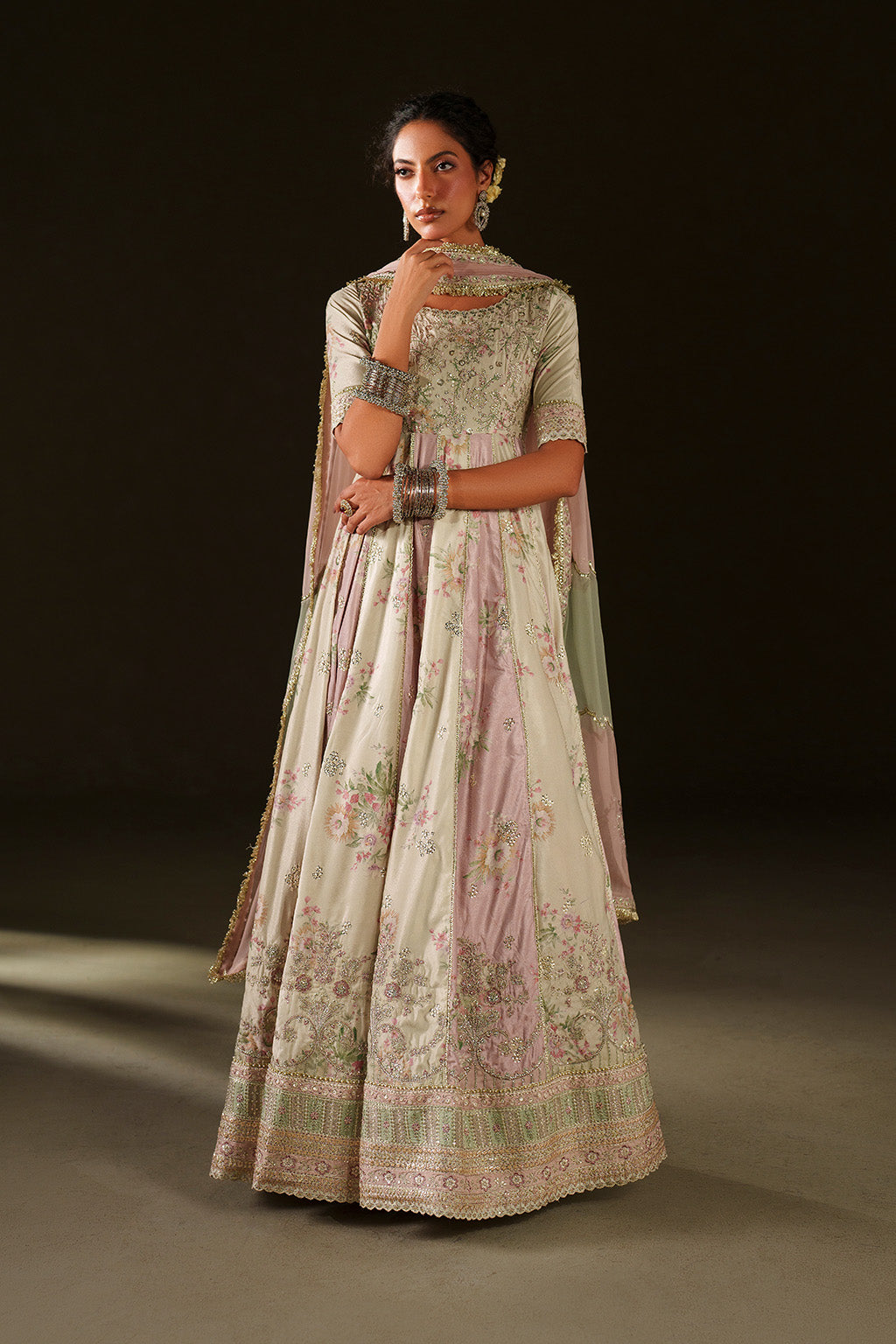 Iznik | Velvet 25 | IV-77 Embroidered Velvet - House Of Hania